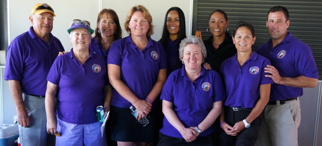 From Left to Right: Tommy Satterfield, Donna Satterfield, Deborah Snyder, Shannon Brown, Jennifer Lopez, Sandy Ray, BG Singh, Kim Young, Carl Campbell